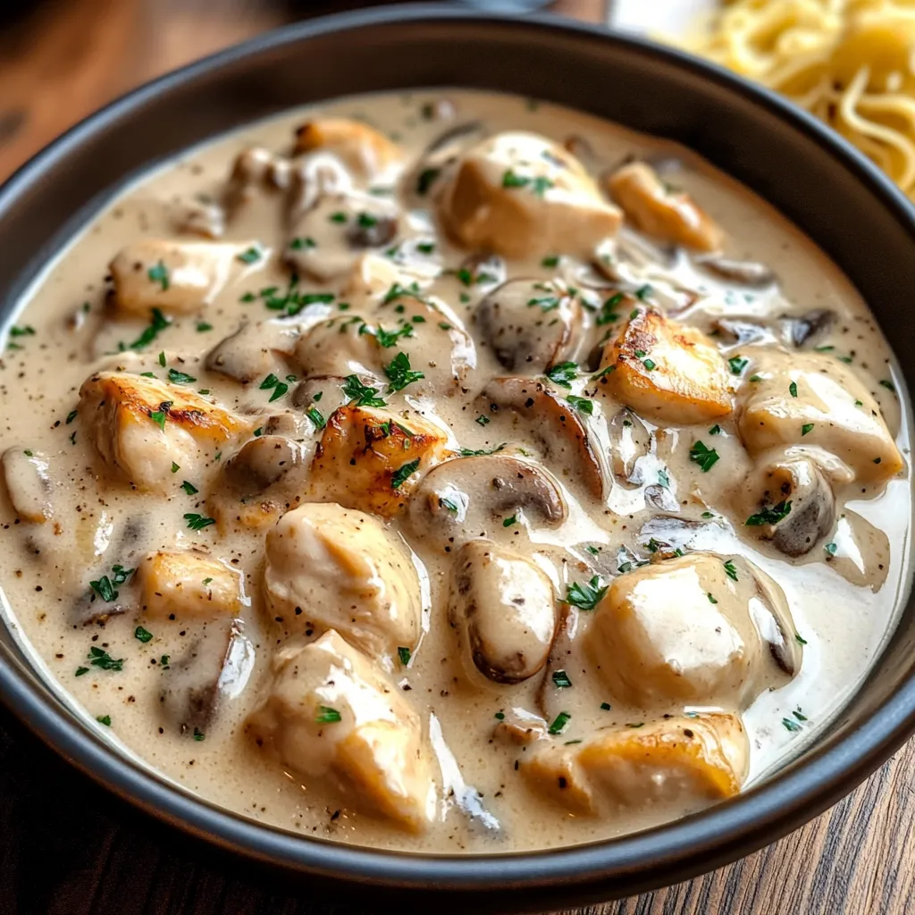 Poulet Champignons Stroganoff
