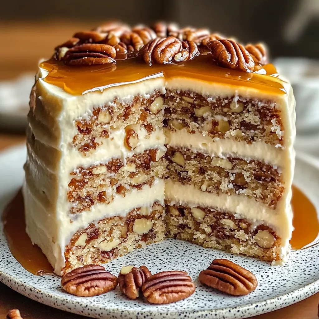 Zoom sur gâteau aux pécans Sud
