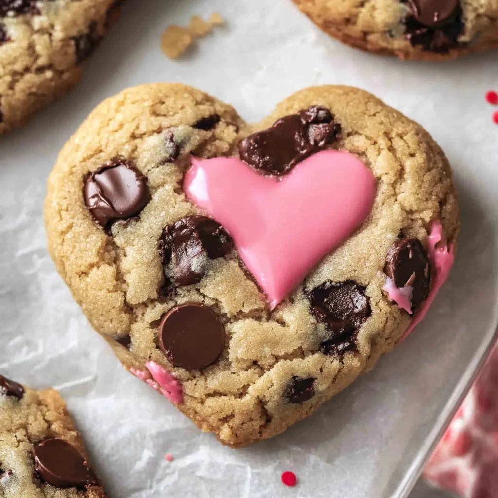 Biscuits en Forme de Coeur au Chocolat