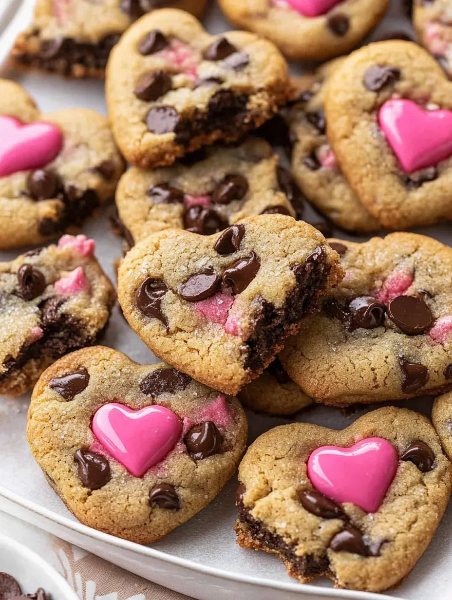 Cookies aux pépites de chocolat en cœur maison