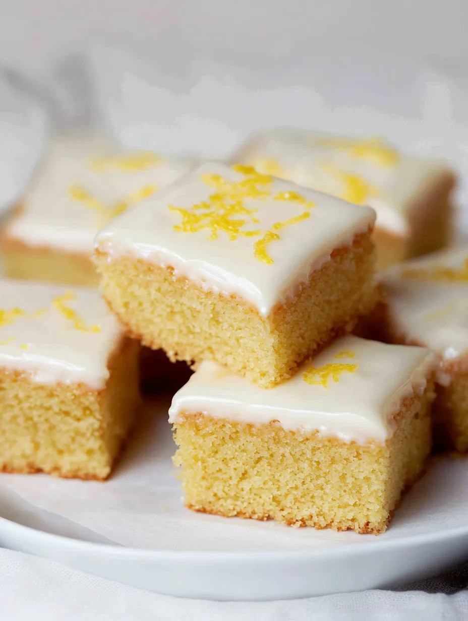 Gâteau citron facile en plaque à partager