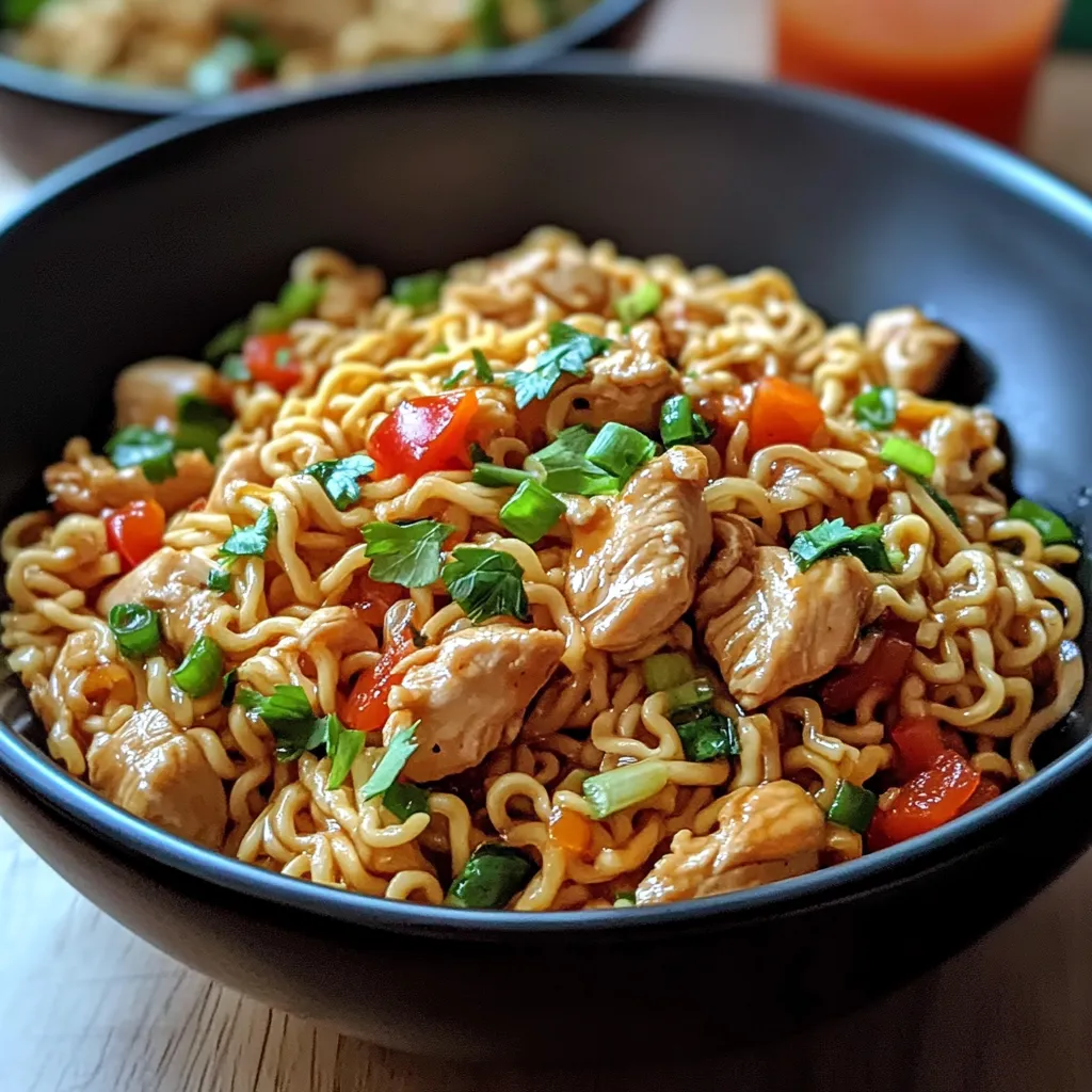 Poulet et Ramen Sautés