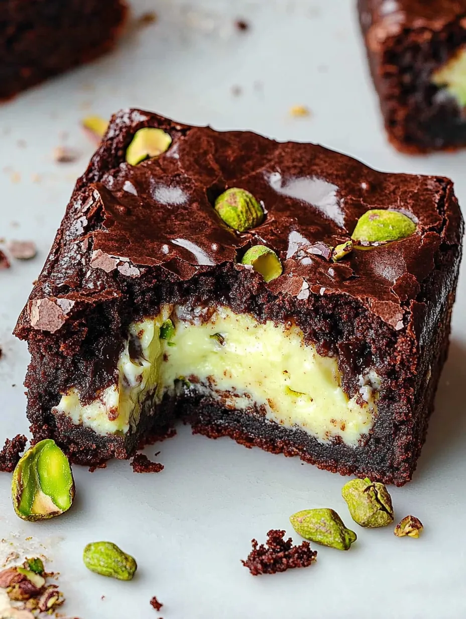 Brownies Cheesecake Pistache Maison