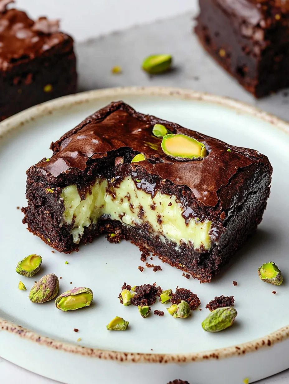 Brownies Cheesecake Pistache Ultra Gourmands