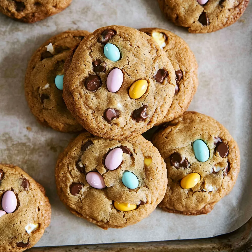 Cookies moelleux géants avec mini œufs en chocolat