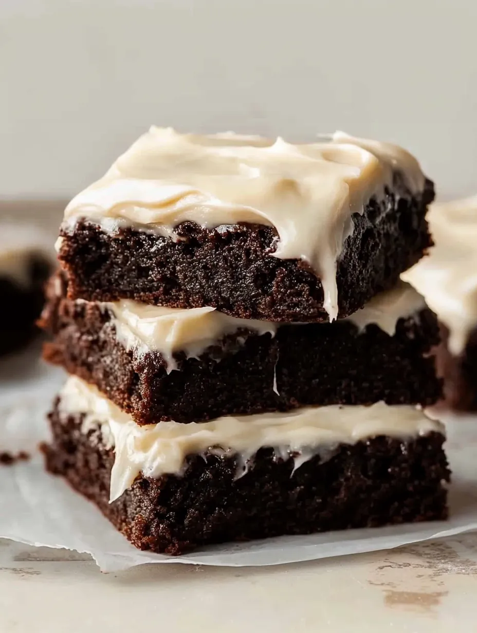 Brownies au glaçage au fromage frais