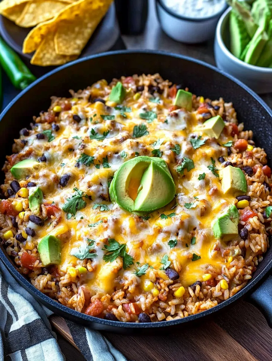 Poêlée de Riz Tex-Mex au Fromage