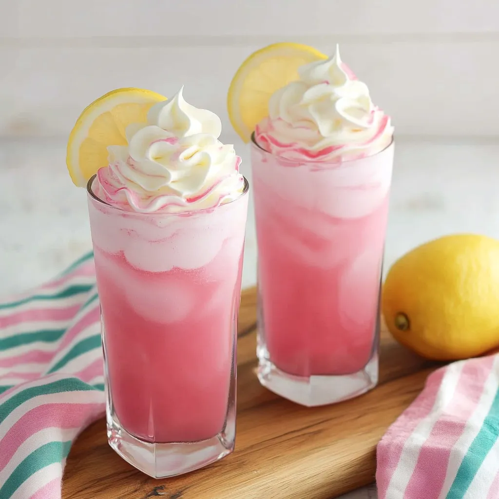 Limonade fouettée rose