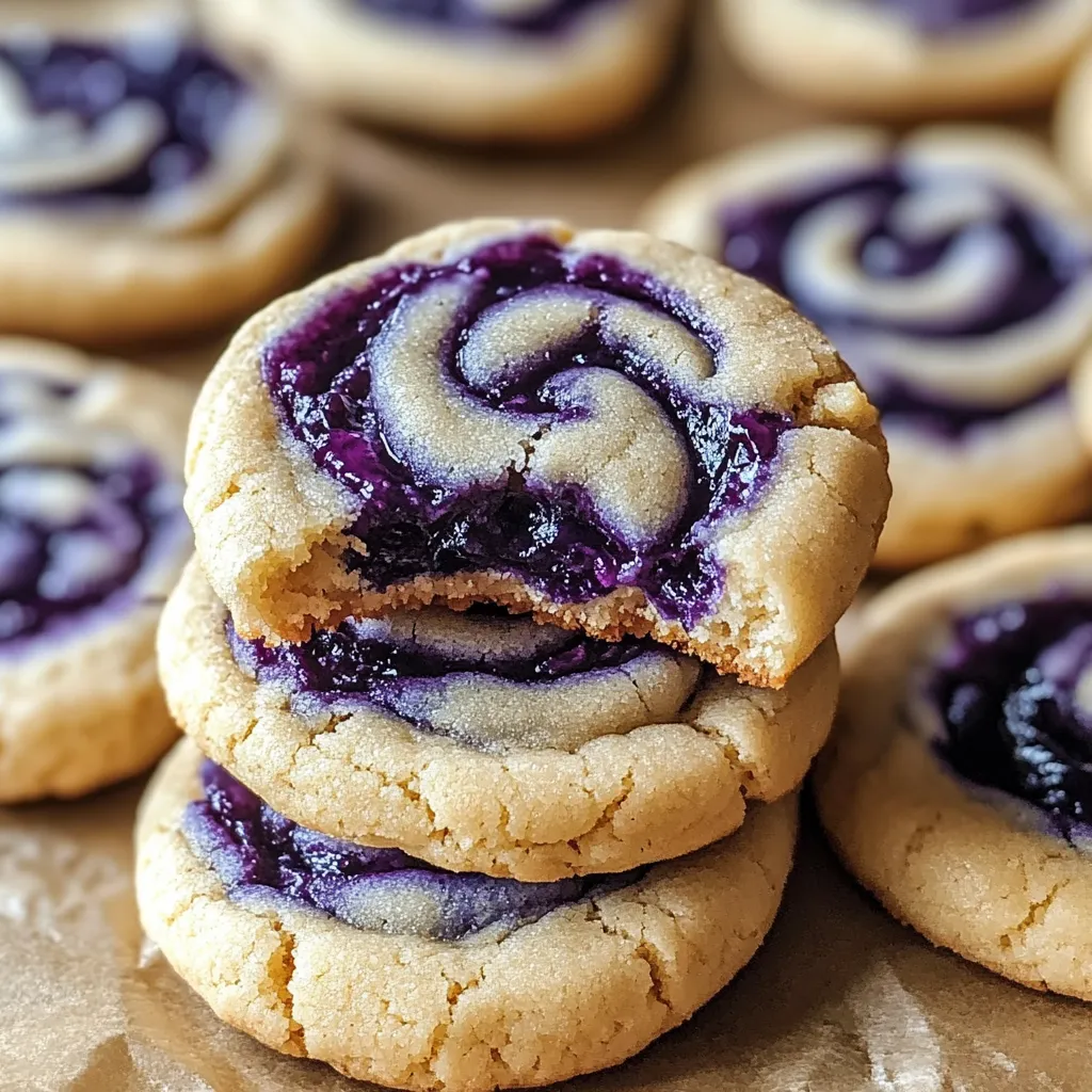 Biscuits marbrés myrtilles cheesecake