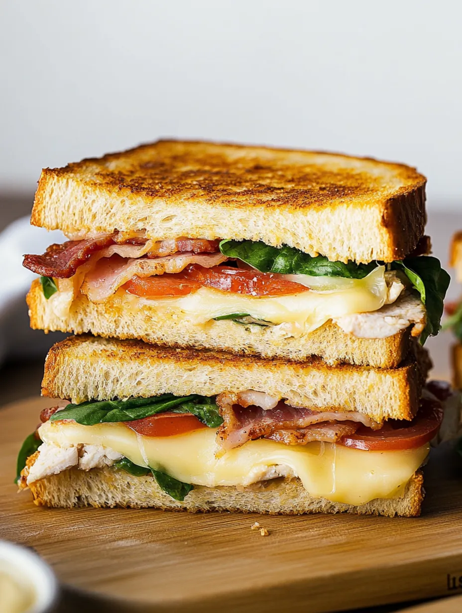 Croque dinde, cheddar, épinards et bacon maison