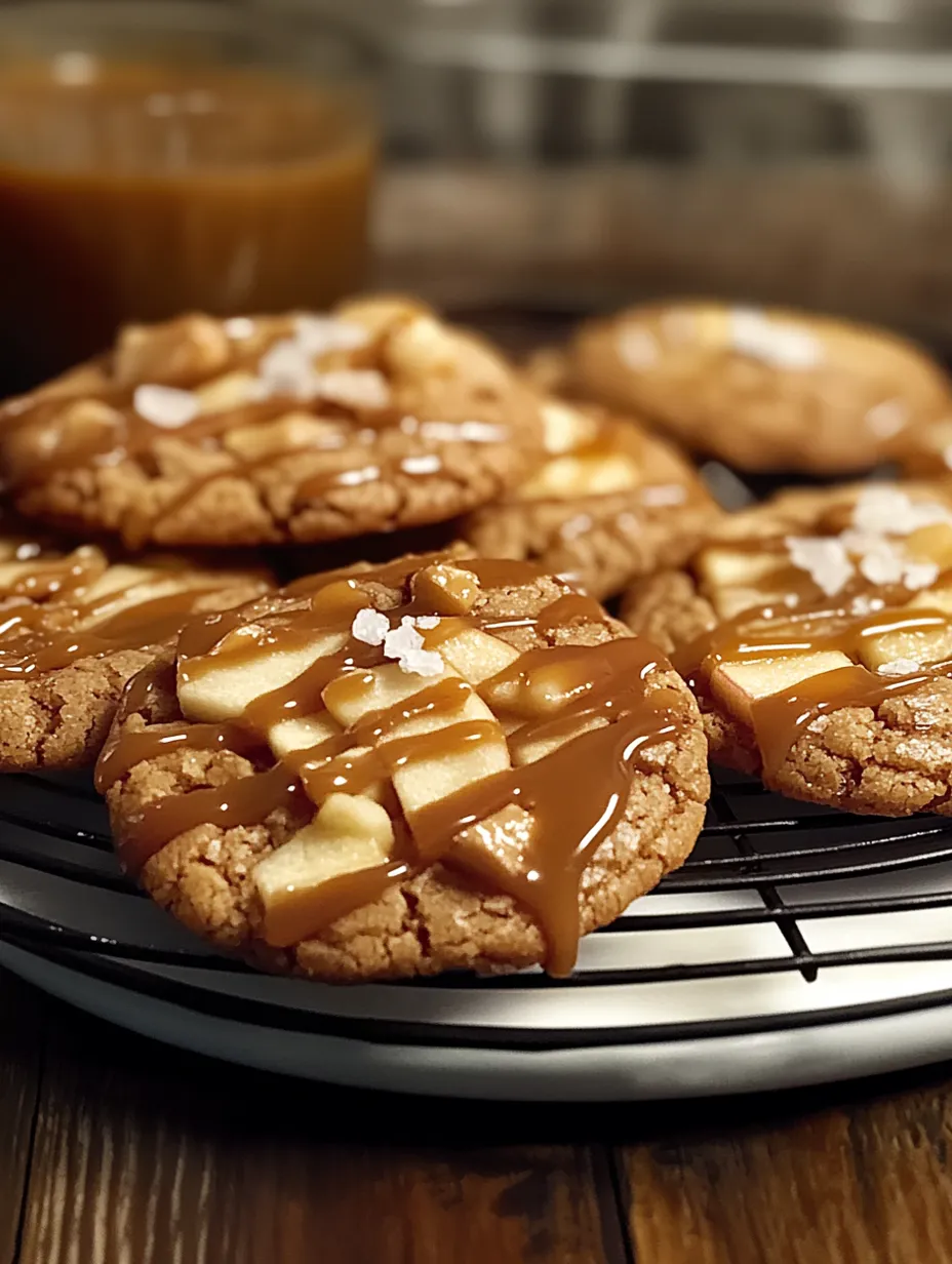 Délicieux Biscuits Pomme-Cannelle nappés de Caramel