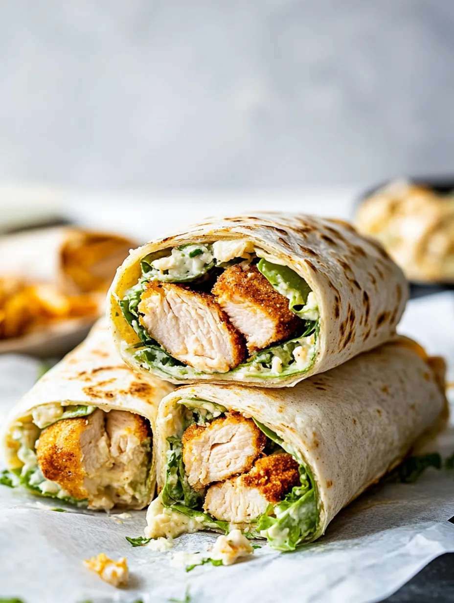 Wraps faciles au poulet César