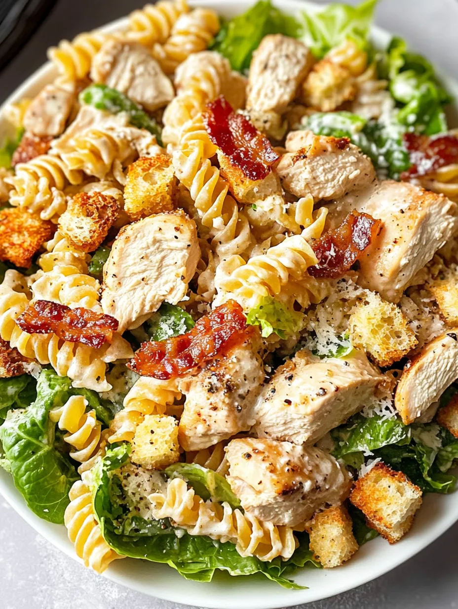 Meilleure salade de pâtes poulet césar