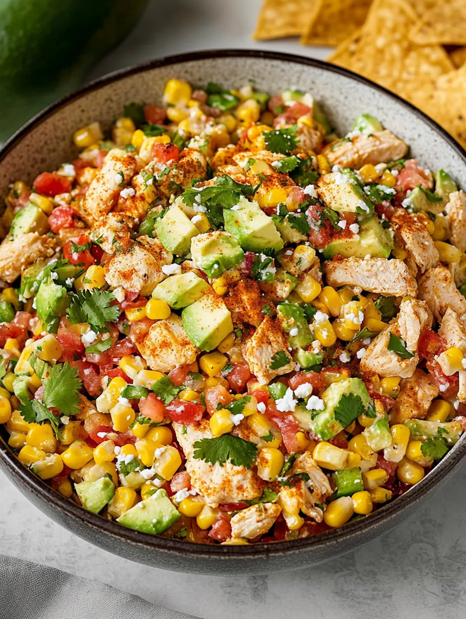 Délicieuse salade de poulet à la mexicaine