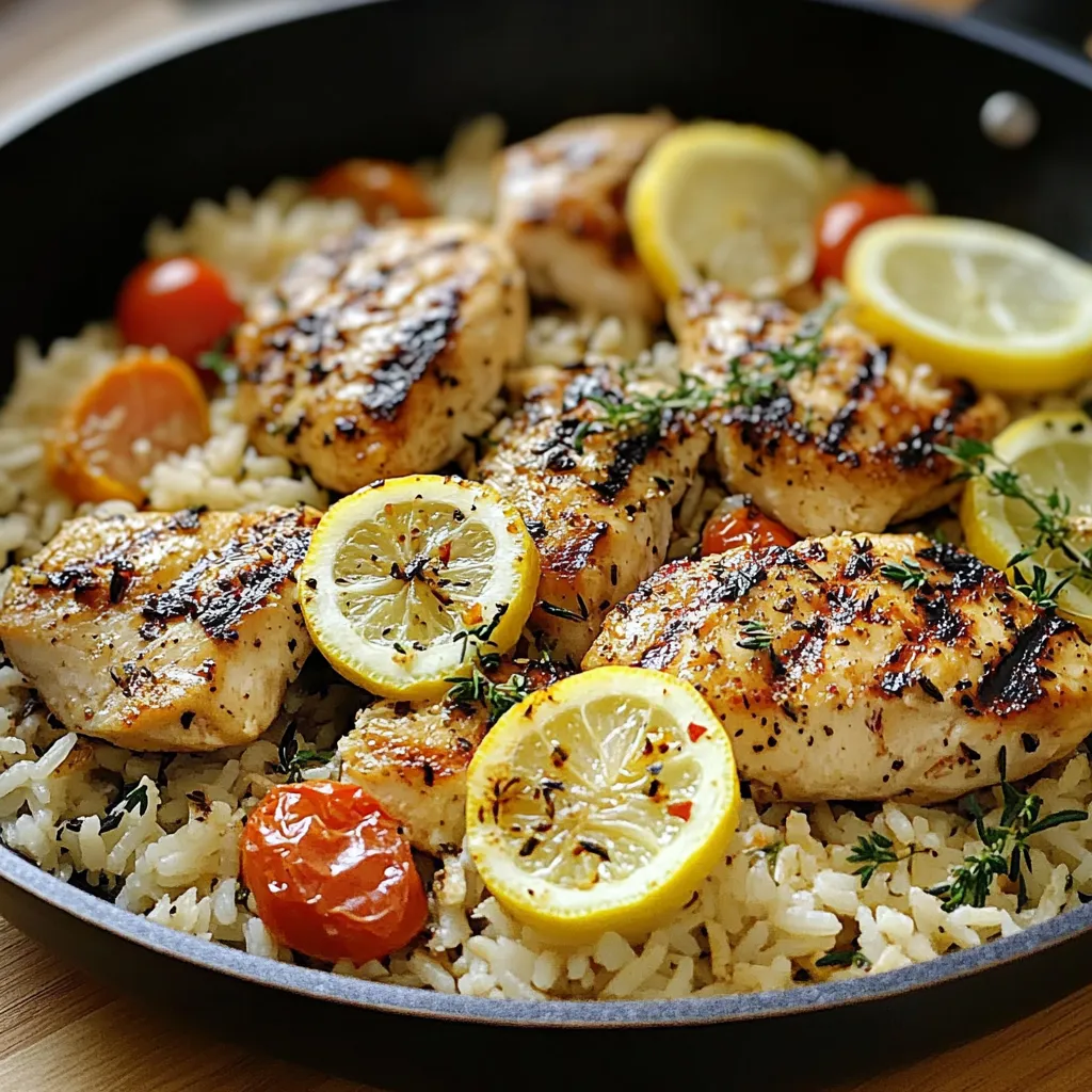 Poulet Grec au Citron avec Riz Savoureux