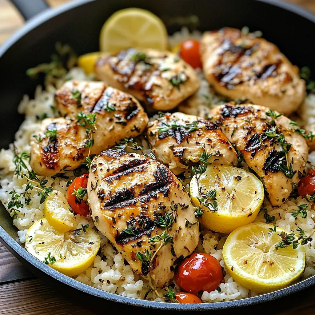 Recette de Poulet Grec et Riz au Citron