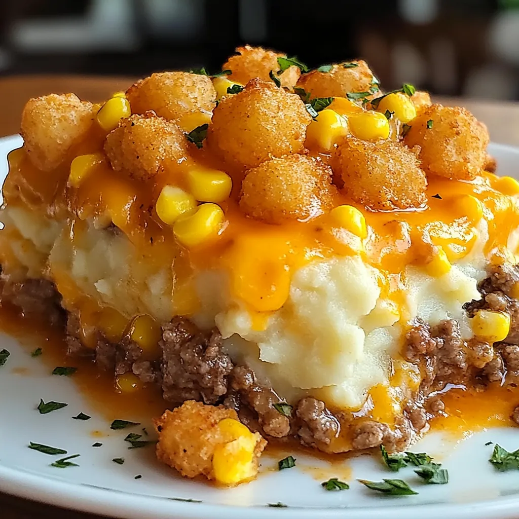Gratin express façon parmentier tater tots