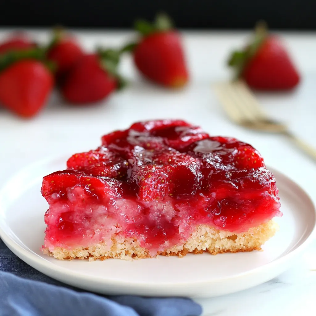 Gâteau Fraises Renversé