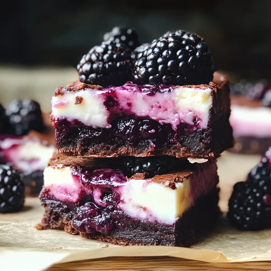 Brownies cheesecake mûre faciles