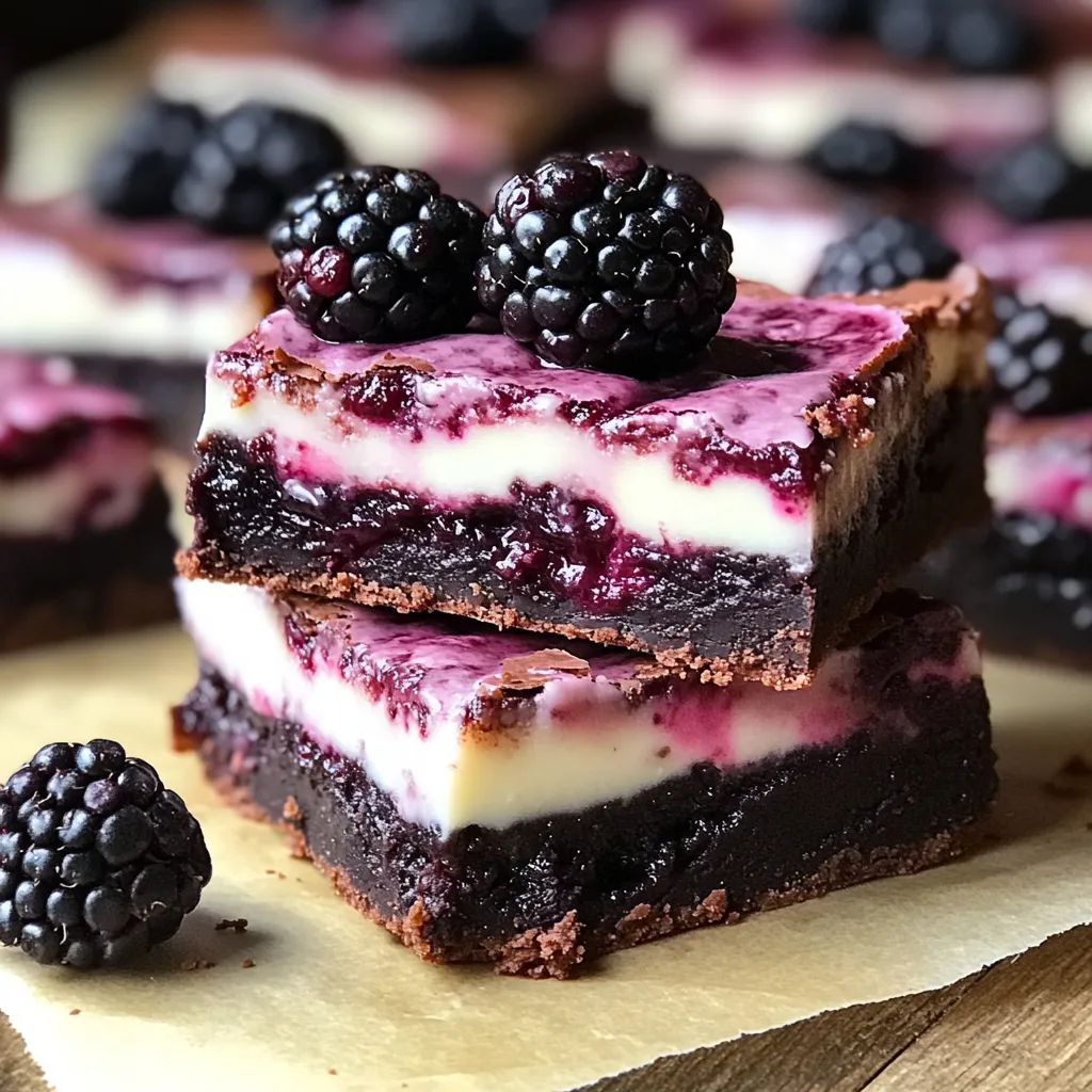 Brownies cheesecake mûre ultra faciles