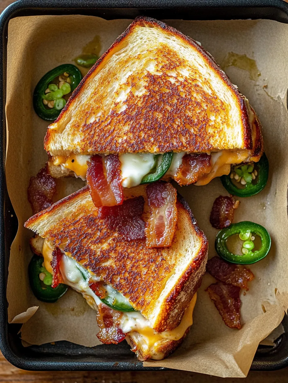 Croque au jalapeño rôti et fromage fondu