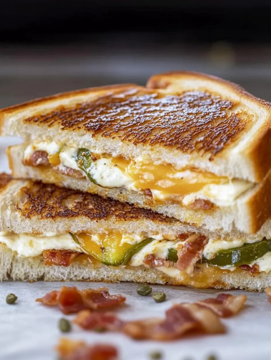 Croque épicé jalapeño rôti et fromage fondu