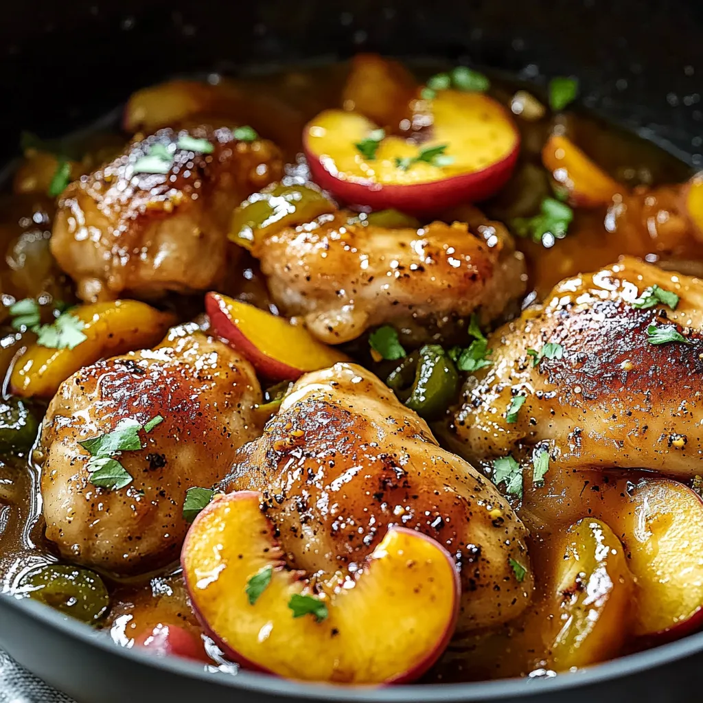 Poulet Pêche Pimenté