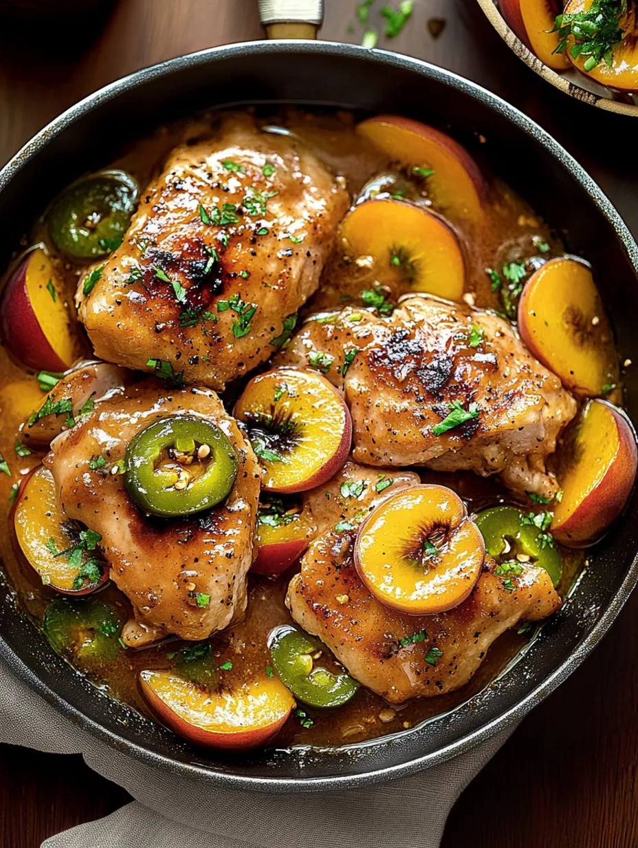 Poulet Pêche Piment Vert Gourmand