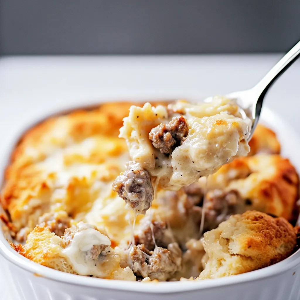 Casserole biscuits et saucisses