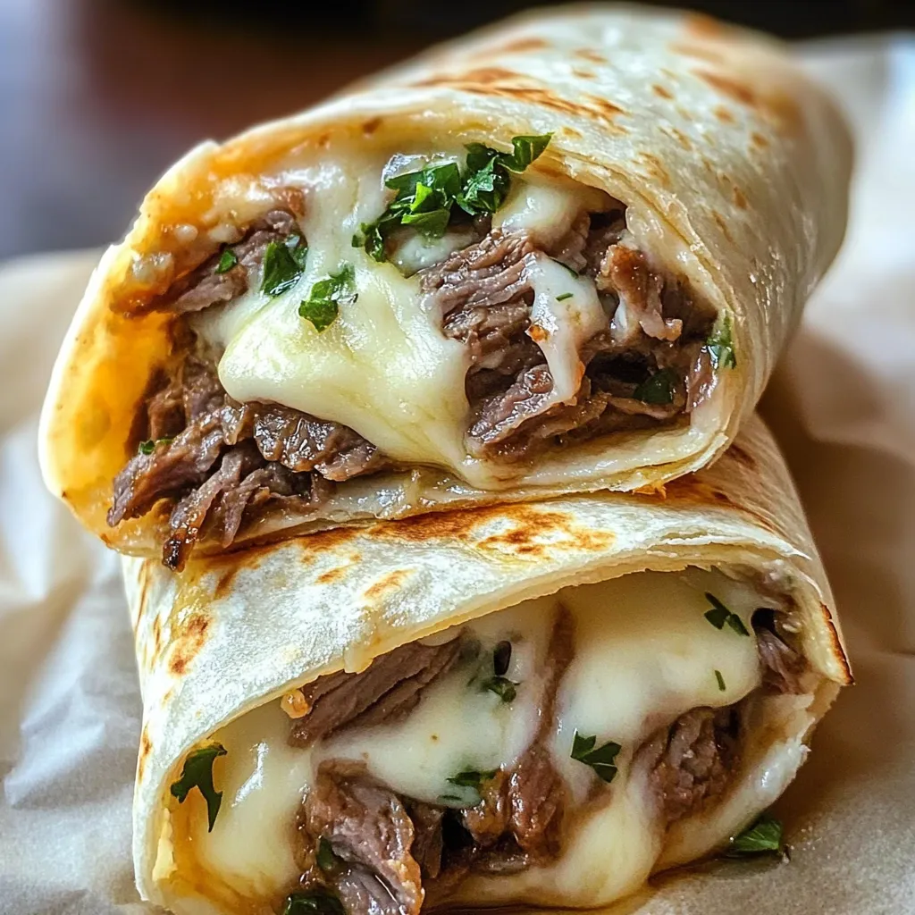 Wrap Philly Cheesesteak Grillé Facile