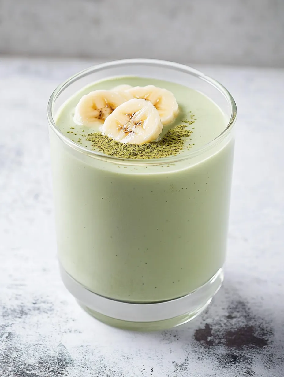 Délicieux smoothie banane matcha