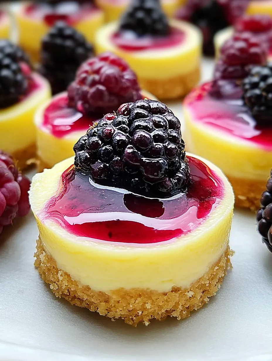 Mini-cheesecakes citron framboise mûre