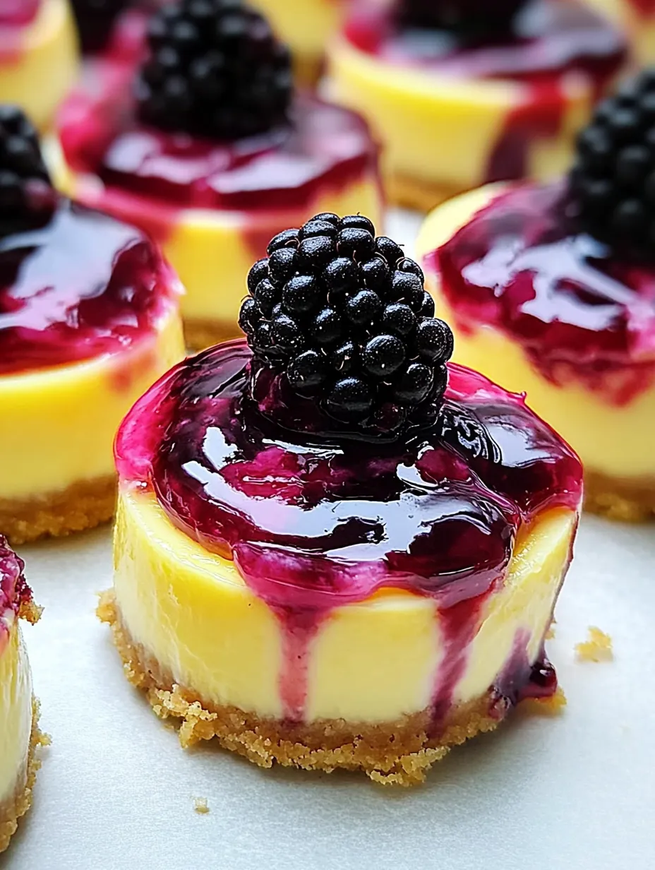 Mini-cheesecakes faciles citron framboise mûre