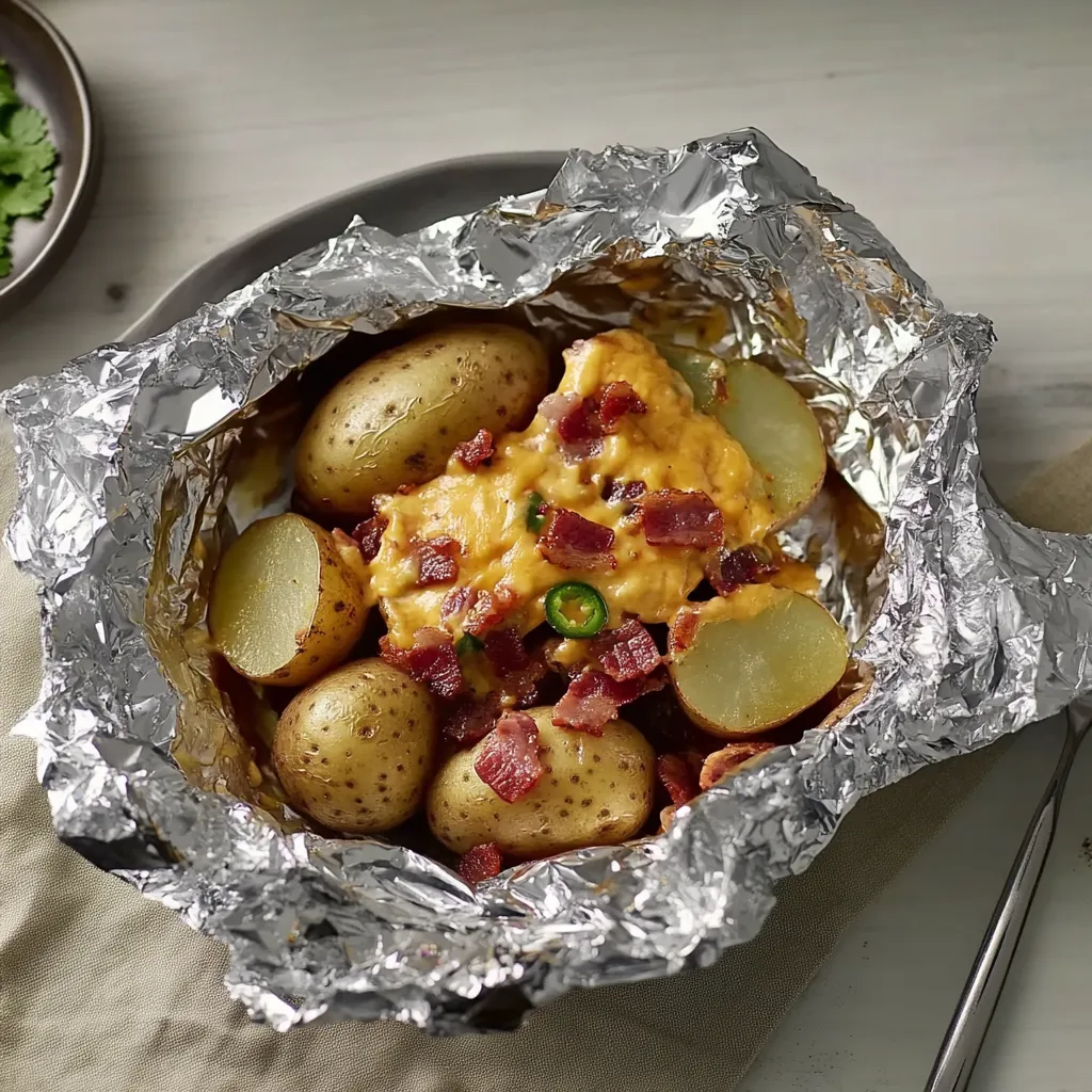 Papillotes de Pommes de Terre Bacon Fromage