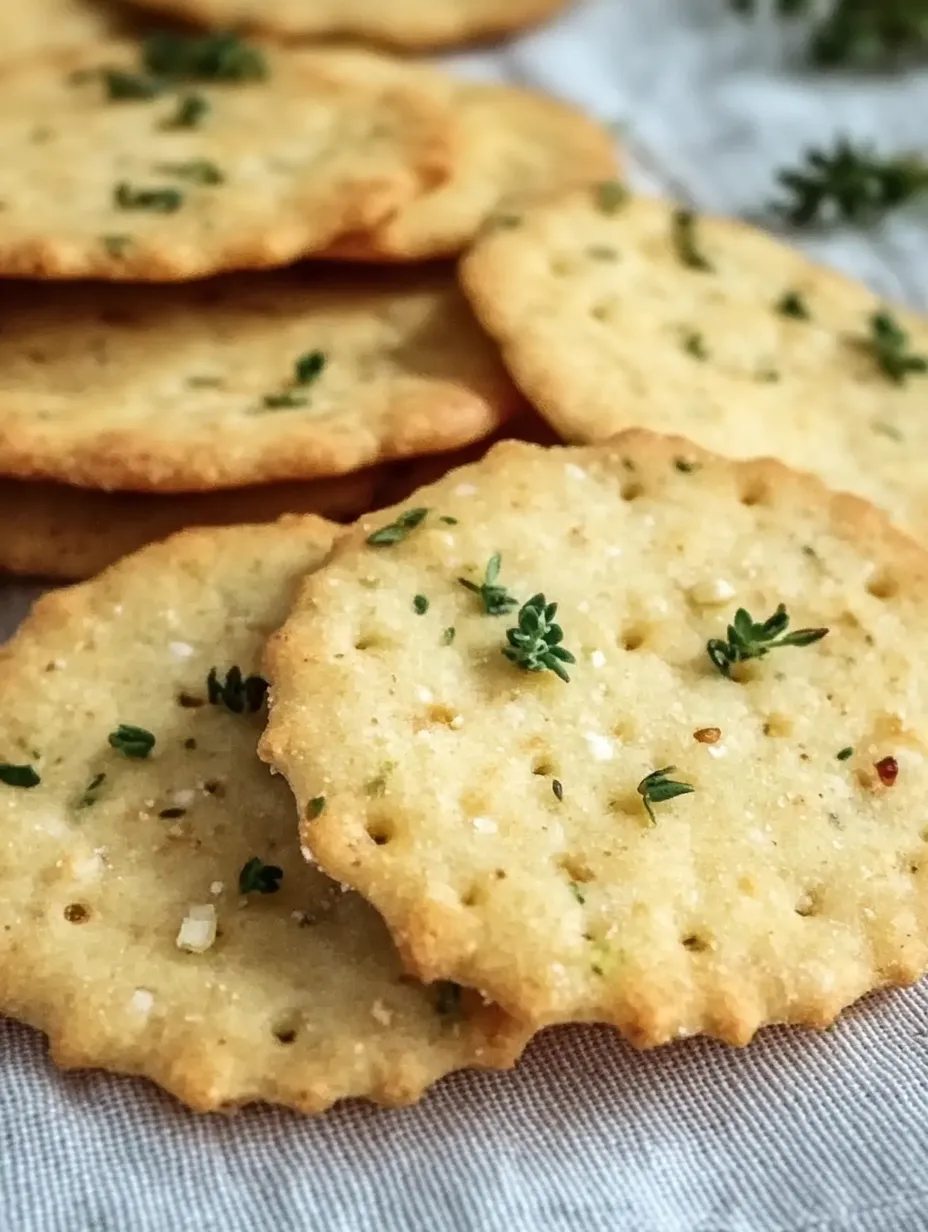 Crackers à la farine de pois chiches, ail et herbes faits maison