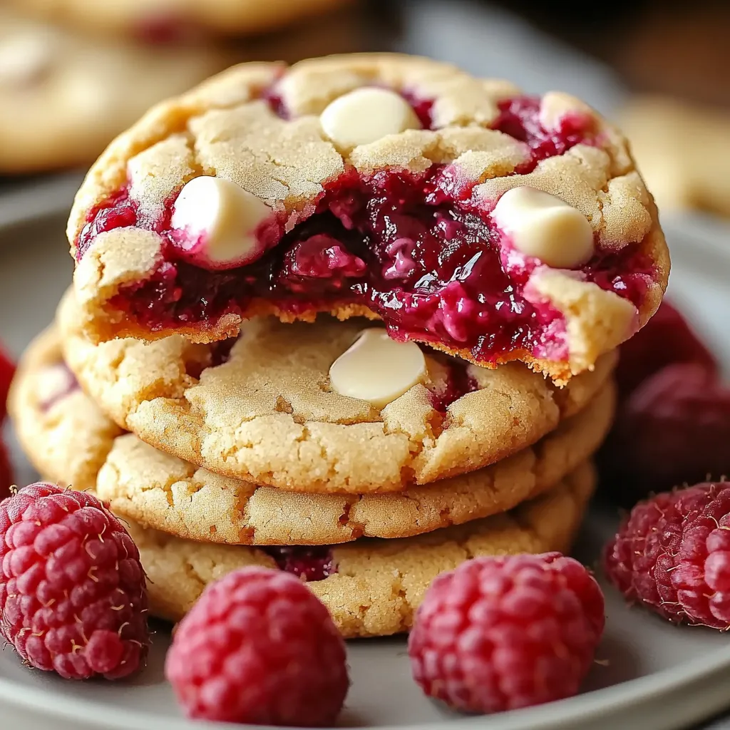 Biscuits fondants framboise chocolat blanc