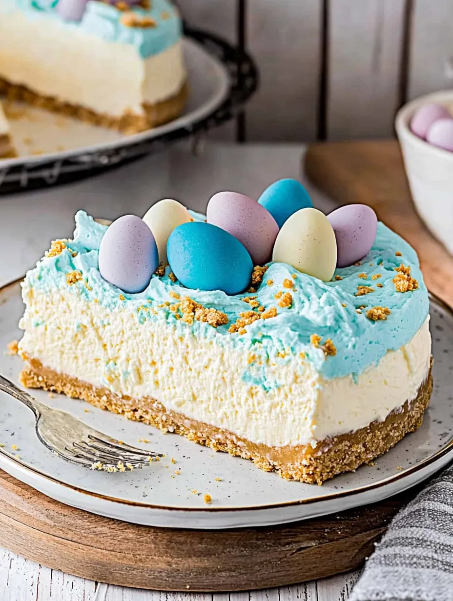 Délicieux cheesecake œufs de Pâques