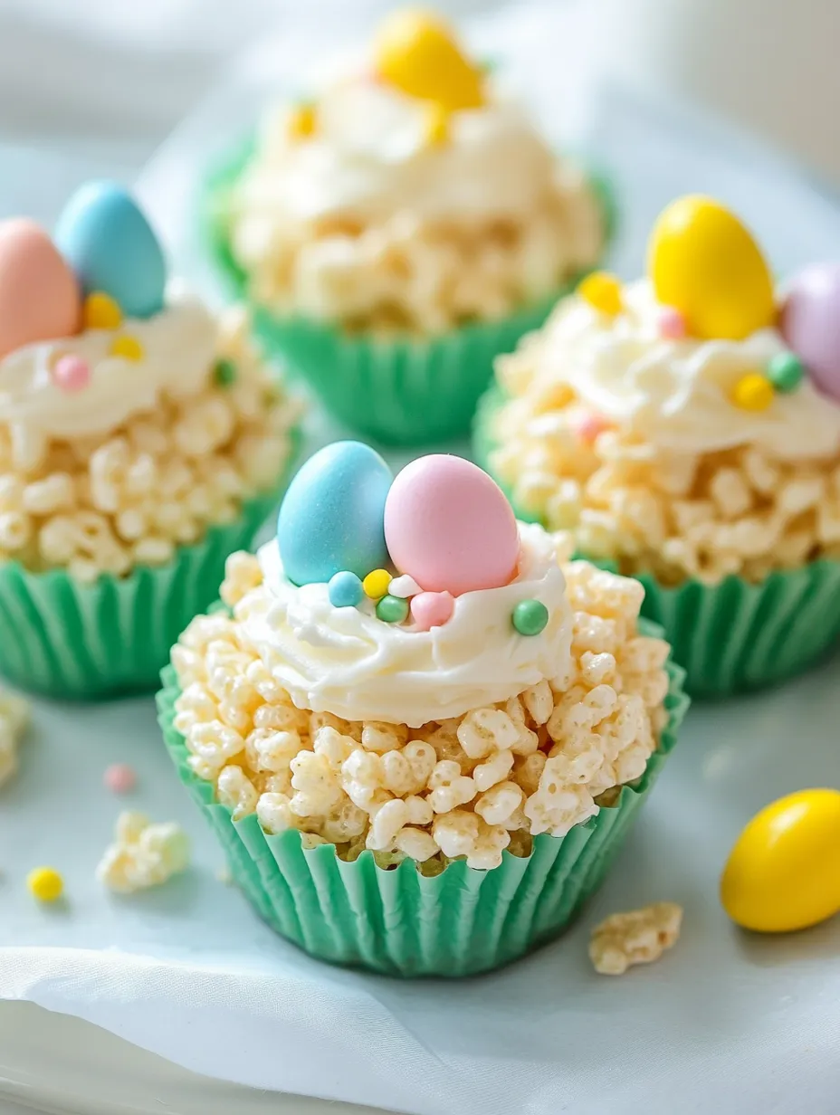 Nids faciles de Pâques au riz soufflé