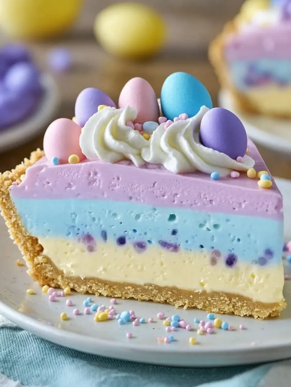 Tarte colorée gélifiée de Pâques