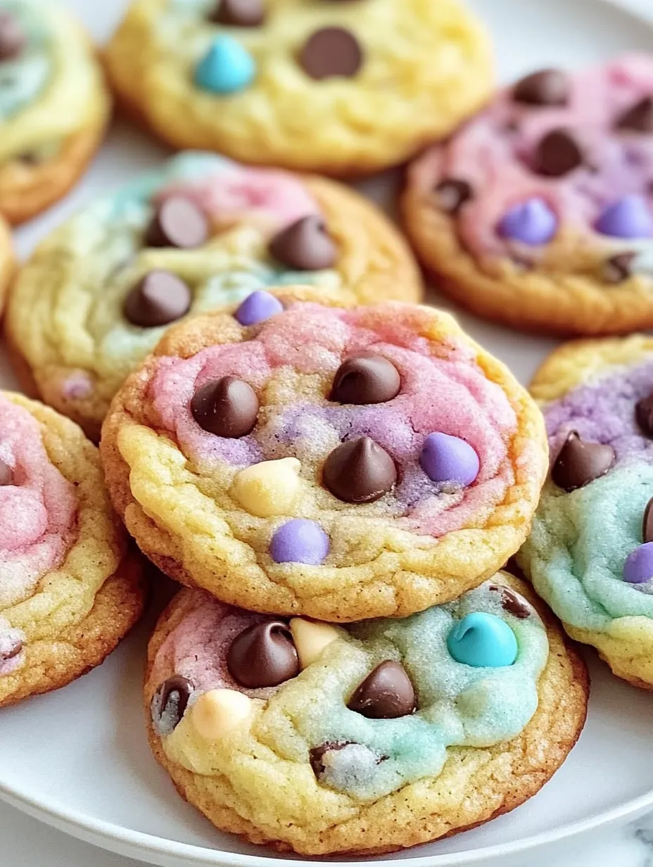 Cookies moelleux chocolat et couleurs de Pâques