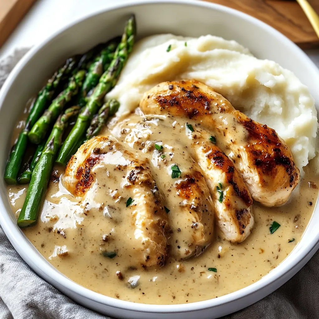 Poulet crémeux ail