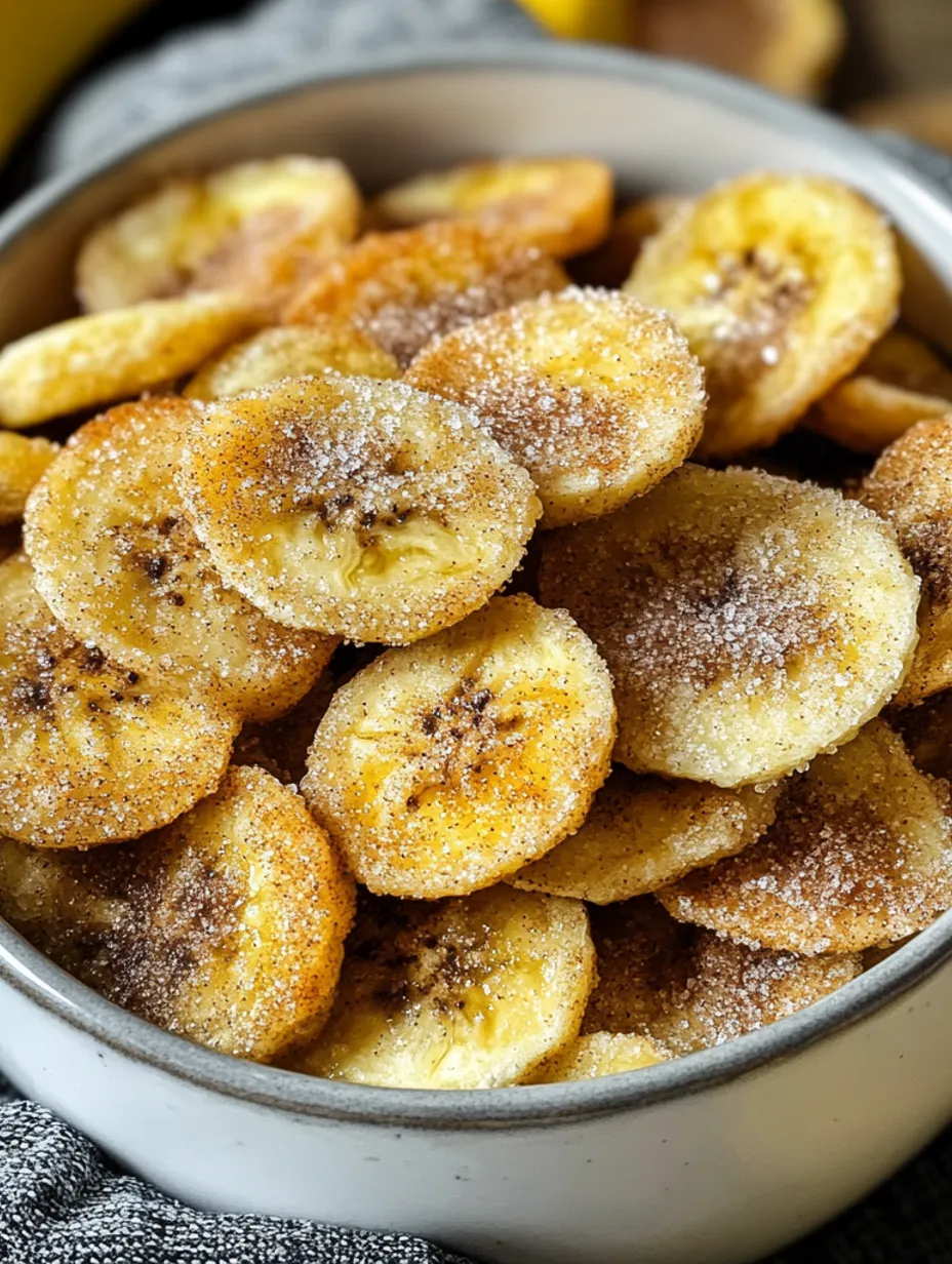 Recette de chips de banane croustillantes à la cannelle et au sucre