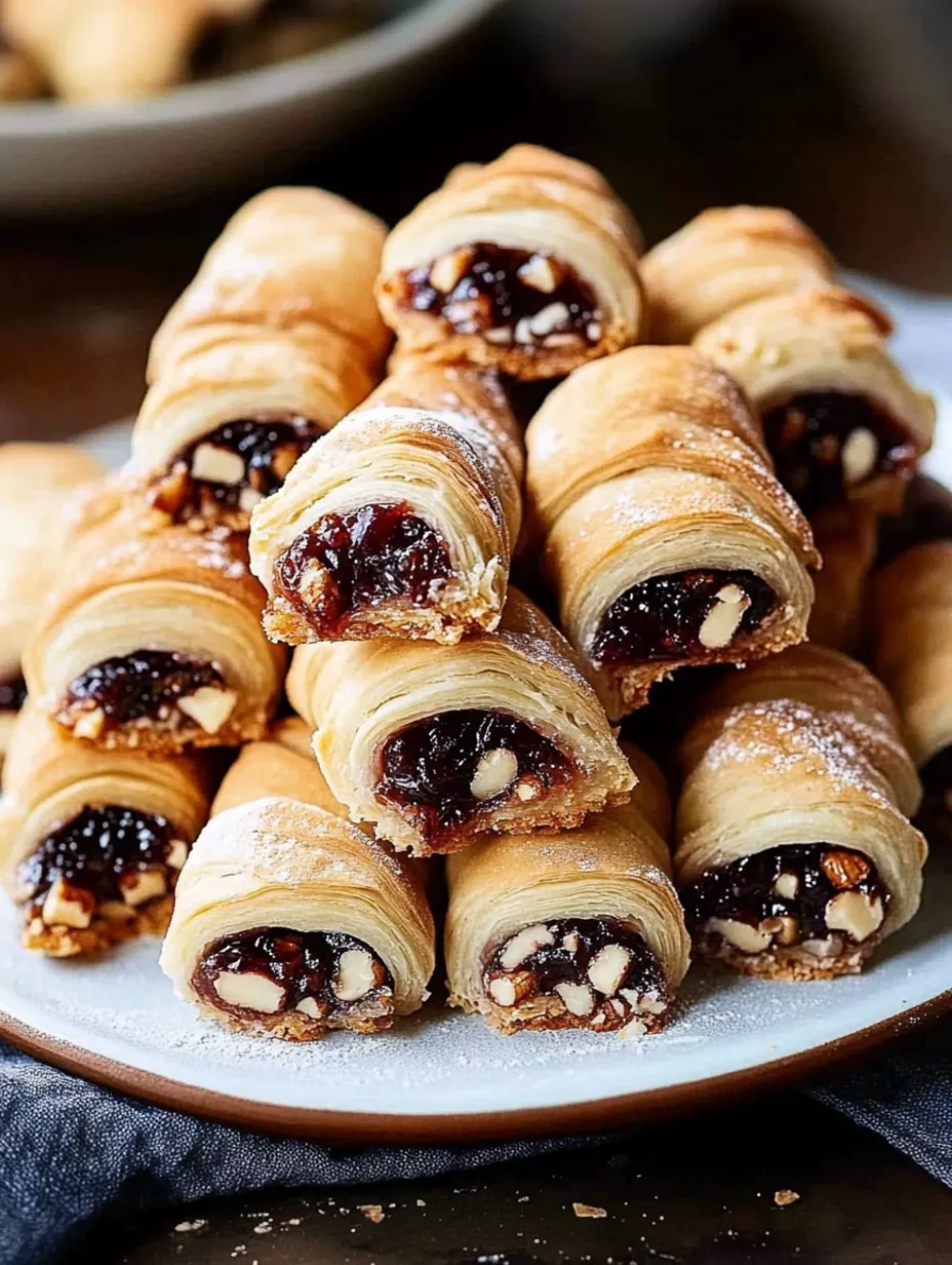 Recette de Biscuits Rugelach Beurrés et Feuilletés