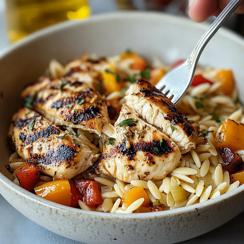 Recette de poulet méditerranéen avec orzo