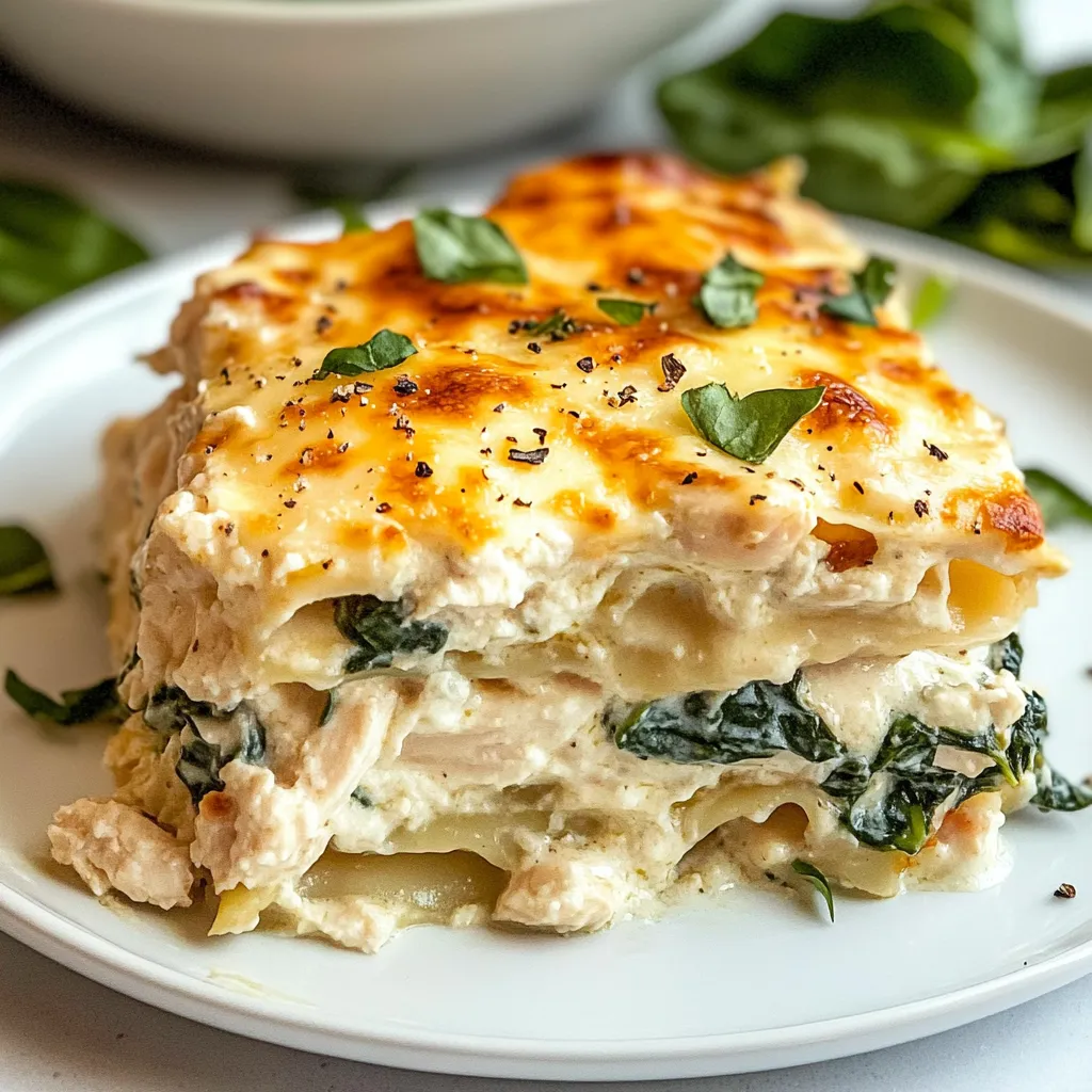 Gratin Poulet et Epinards Onctueux