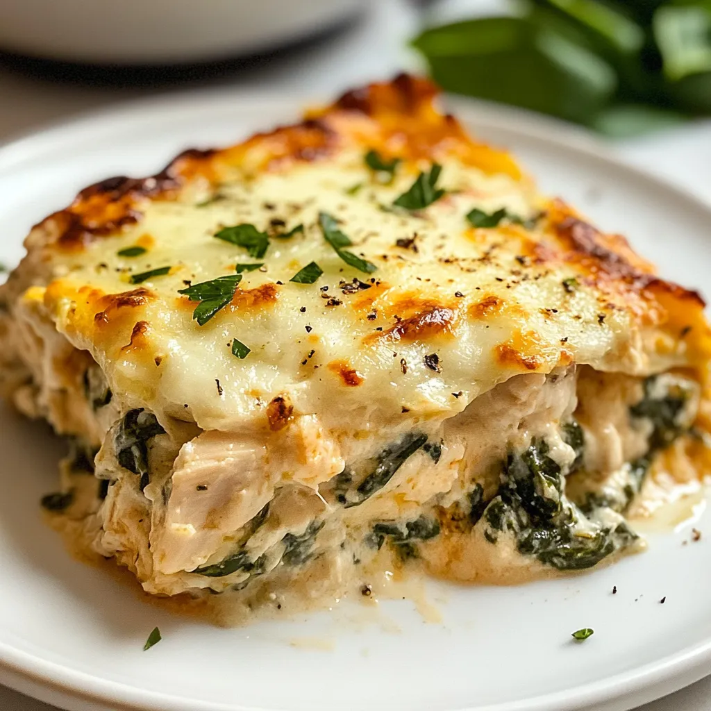 Gratin crémeux de Poulet aux Épinards