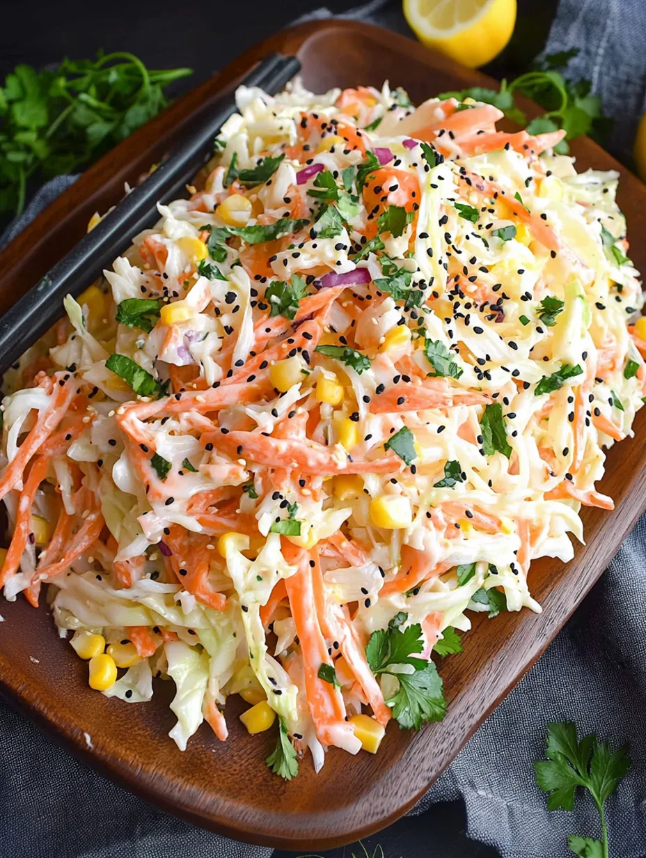 Salade Japonaise Crémeuse au Surimi