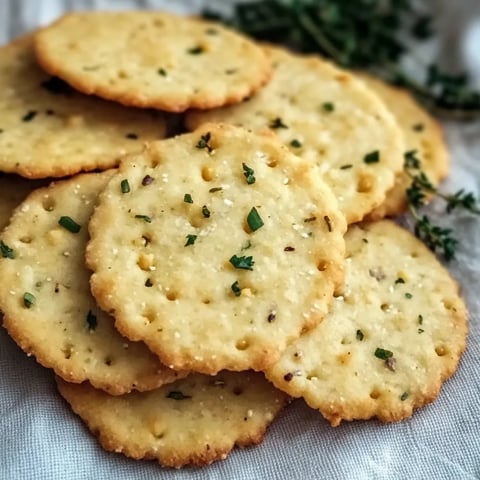 Crackers À Base d'Ail et Herbes avec Farine de Pois Chiche